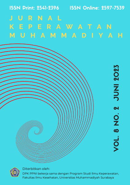					Lihat Vol 8 No 2 (2023): JURNAL KEPERAWATAN MUHAMMADIYAH
				