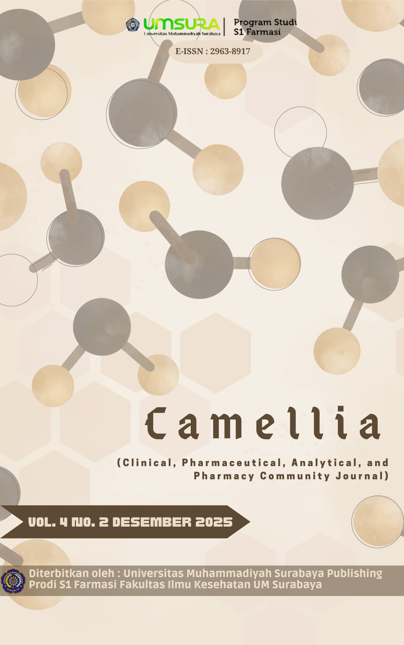					Lihat Vol 4 No 2 (2025): Camellia (Clinical, Pharmaceutical, Analytical, and Pharmacy Community Journal)
				