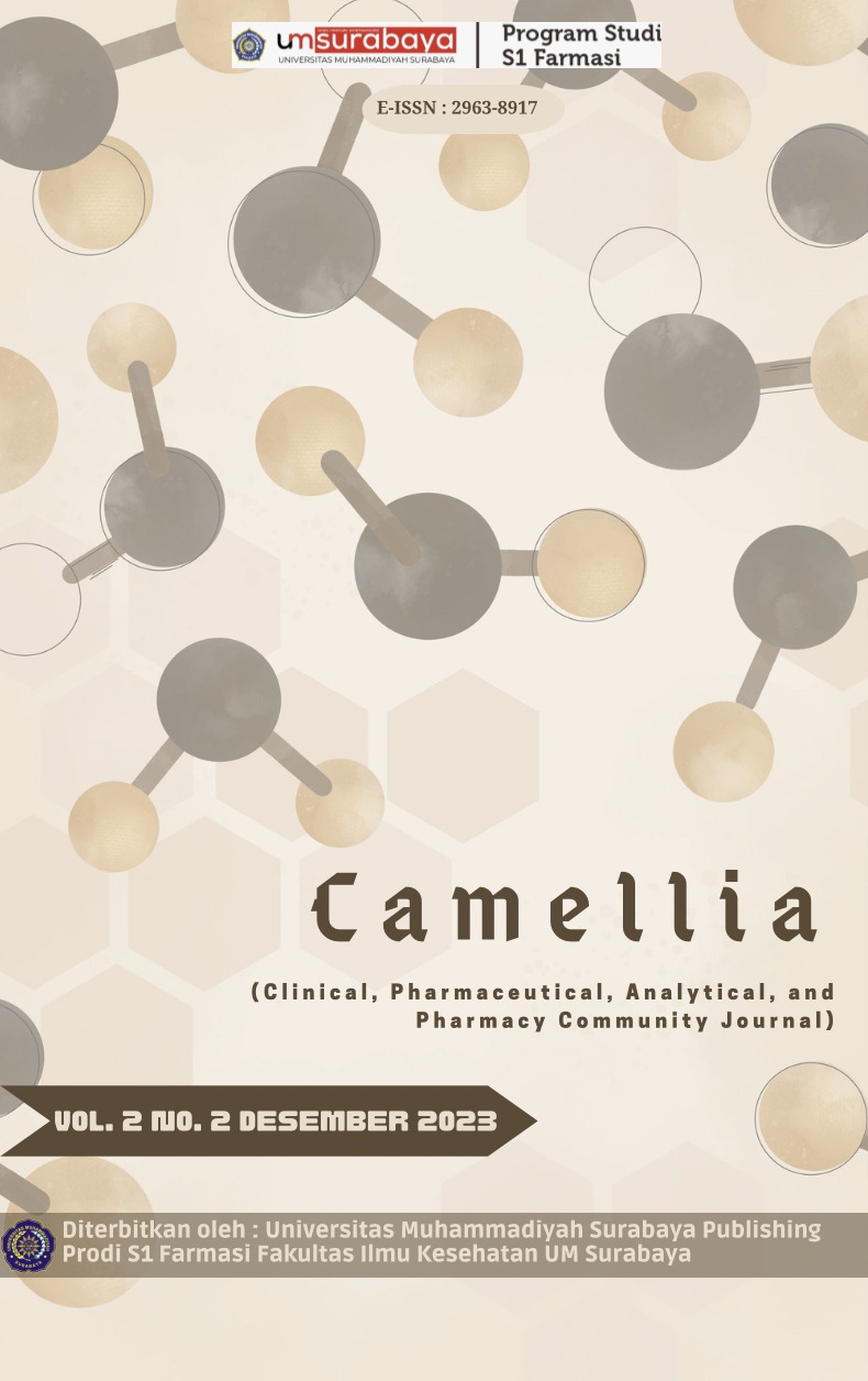 					Lihat Vol 2 No 2 (2023): Camellia : Clinical, Pharmaceutical, Analytical, and Pharmacy Community Journal
				
