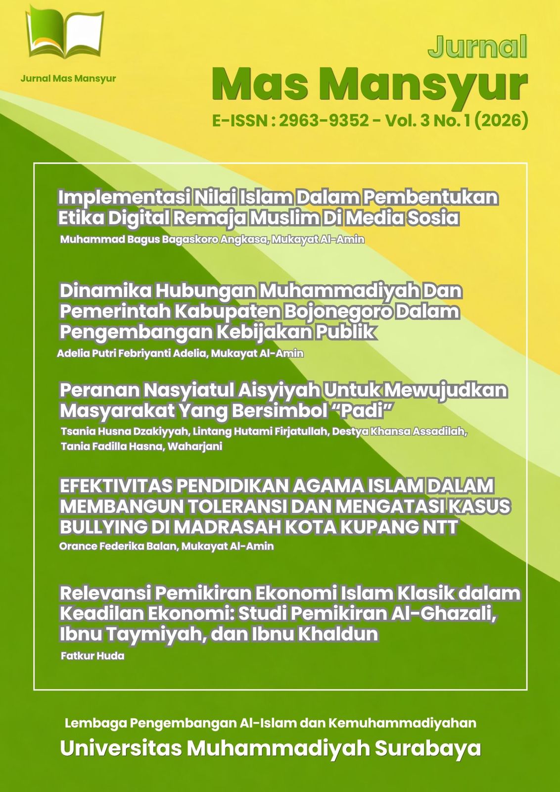 					View Vol. 3 No. 1 (2026): Maret
				